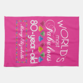 80e verjaardag De meest verbluffende kleurrijke Pa Theedoek (Horizontaal)
