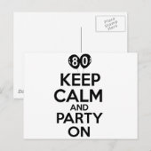 80e verjaardag design briefkaart (Voorkant / Achterkant)