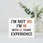 80e verjaardag design briefkaart (Staand voorkant)
