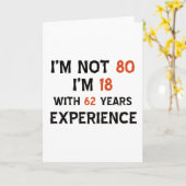 80e verjaardag design kaart (Gele Bloem)