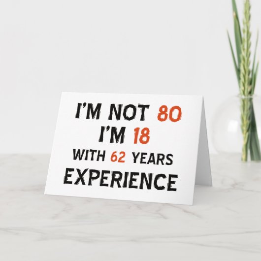 80e verjaardag design kaart (Voorkant)