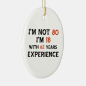 80e verjaardag design keramisch ornament (Rechts)