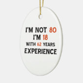 80e verjaardag design keramisch ornament (Links)