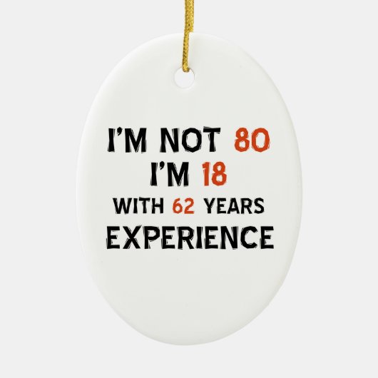 80e verjaardag design keramisch ornament (Voorkant)