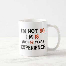 80e verjaardag design koffiemok
