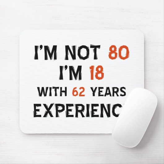 80e verjaardag design muismat (Met muis)