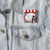 80e verjaardag | DIY-tekst | Rood Vierkante Button 5,1 Cm (In situ)