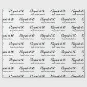 80e verjaardag Elegant bij 80 Personaliseren Cadeaupapier (Vlak)