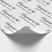 80e verjaardag Elegant bij 80 Personaliseren Cadeaupapier (Hoek)