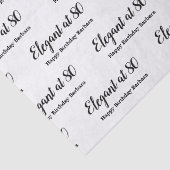 80e verjaardag Elegant bij 80 Personaliseren Tissuepapier (Detail)