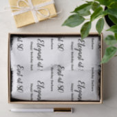 80e verjaardag Elegant bij 80 Personaliseren Tissuepapier (Geschenk)