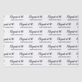 80e verjaardag Elegant bij 80 Personaliseren Tissuepapier