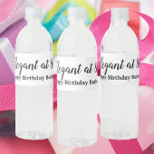 80e verjaardag Elegant bij 80 Personalize Waterfles Etiket