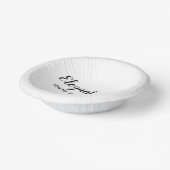 80e verjaardag Elegant bij 80 zwarte personaliseri Papieren Kommen (Gebogen)