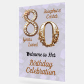 80e verjaardag Elegant feest Acryl Bord (Hoek)