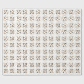 80e verjaardag Elegant feest Cadeaupapier (Vlak)