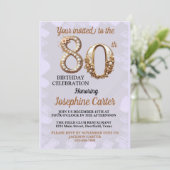 80e verjaardag Elegant feest Kaart (Staand voorkant)