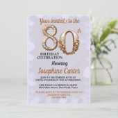 80e verjaardag Elegant feest Kaart (Staand voorkant)