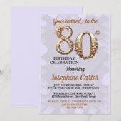 80e verjaardag Elegant feest Kaart (Voorkant / Achterkant)