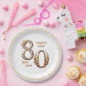 80e verjaardag Elegant feest Papieren Bordje (Feest)