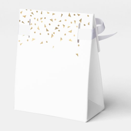 80e verjaardag Elegant Gold Confetti White Bedankdoosjes (Achterkant)