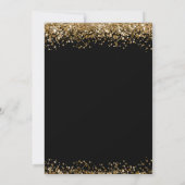 80e verjaardag Elegant Gold Glitter Uitnodiging (Achterkant)