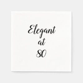 80e verjaardag Elegant op 80 Servet