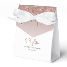 80e Verjaardag Elegante Roze Gouden Glitter Drip