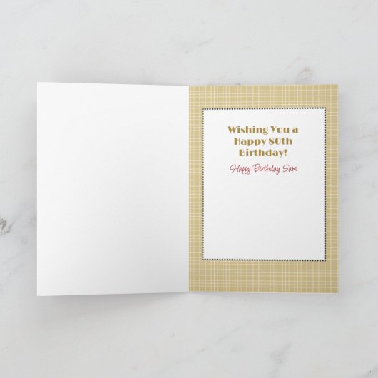 80e verjaardag etnische Man Cartoon Rode wijn Scha Kaart (Binnen)