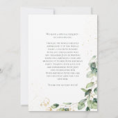 80e verjaardag Eucalyptus Kaart Verzoek (Achterkant)