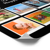 80e verjaardag familie foto template Keepsake Poster (Hoek)