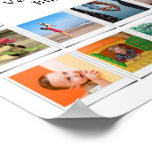 80e verjaardag Familie Fototemplate Aandenken Poster (Hoek)