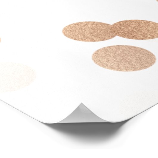 80e verjaardag Faux Copper Folie Glitter Lichten Poster (Hoek)