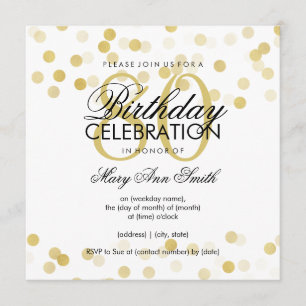 80e verjaardag Faux Gold Foil Glitter Lichten Kaart