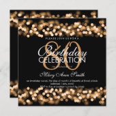 80e verjaardag Faux Gold Hollywood Glam Kaart (Voorkant / Achterkant)