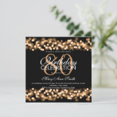 80e verjaardag Faux Gold Hollywood Glam Kaart (Staand voorkant)
