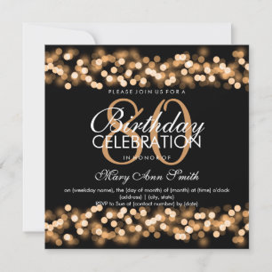 80e verjaardag Faux Gold Hollywood Glam Kaart