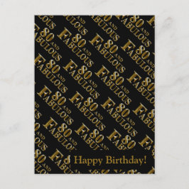 80e verjaardag feestdagenkaart