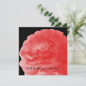 80e verjaardag Floral Coral Pink Rose Kaart (Staand voorkant)