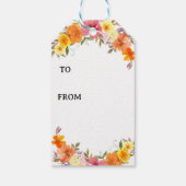 80e verjaardag Floral Gold Nummer 80 tot en met Cadeaulabel (Achterkant)