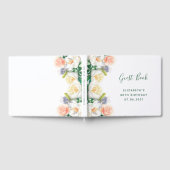 80e verjaardag florals wit zwart roze gastenboek (Volledig)