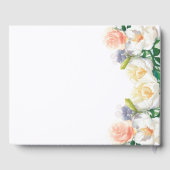 80e verjaardag florals wit zwart roze gastenboek (Achterkant)