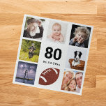 80e verjaardag foto collage man man wit legpuzzel<br><div class="desc">Een geschenk voor een 80ste verjaardag van een man,  die zijn leven viert met een collage van 8 van je foto's. Sjablonen voor de leeftijd van 80 jaar en een datum. Geboortedatum of -datum. Zwarte gekleurde letters. Witte achtergrond.</div>