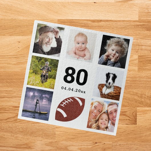 80e verjaardag foto collage man man wit legpuzzel