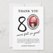 80e verjaardag foto dank je wel bedankkaart (Voorkant)
