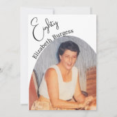 80e verjaardag foto Elegante Verjaardag Kaart (Achterkant)