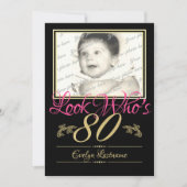 80e verjaardag foto kaart (Voorkant)