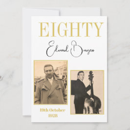 80e verjaardag foto mannelijke moderne verjaardag kaart