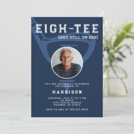 80e verjaardag foto moderne golf blauw kaart
