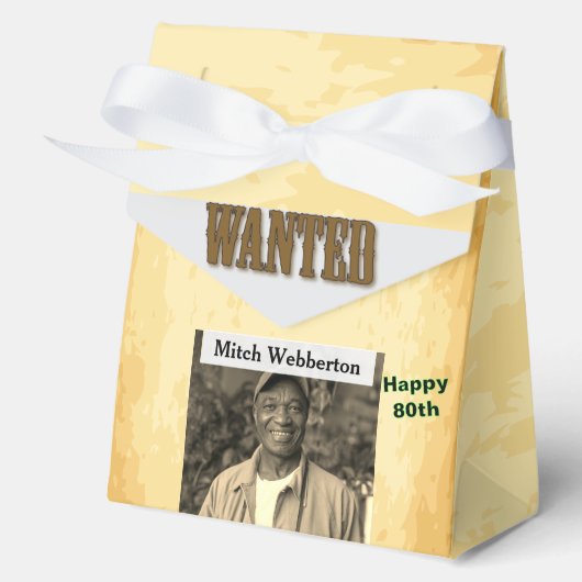 80e verjaardag 🎉 Foto Monogram Bedankdoosjes (Voorkant)